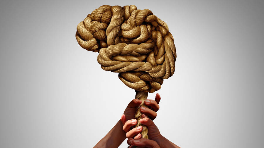 Unraveling The Complexity Of The Brain - Conceptual Psychology Illustration Wallpaper