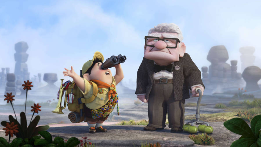 Up Movie Carl And Russell Wallpaper