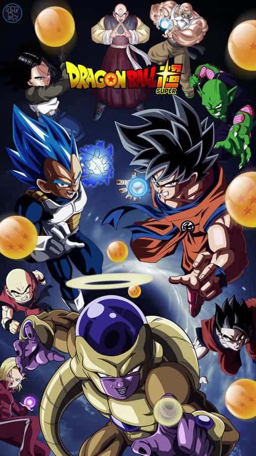 Up Your Phone Game With Colorful Dragon Ball Graphics Wallpaper