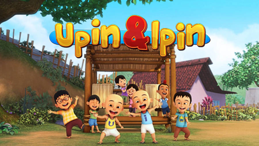 Upin Ipin And Friends Gazebo Hut Wallpaper