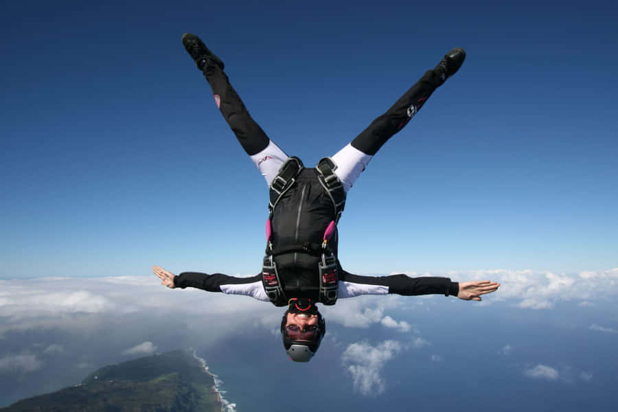 Upside Down Eagle Spread Skydiving Wallpaper