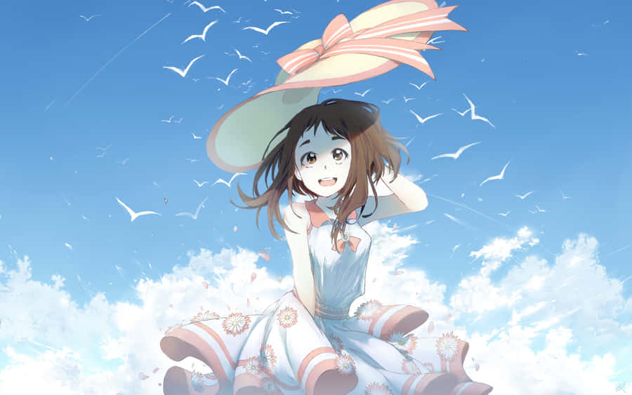 Uraraka Aesthetic Clouds Wallpaper