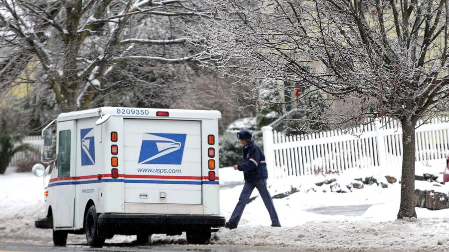 Usps In Snow Wallpaper