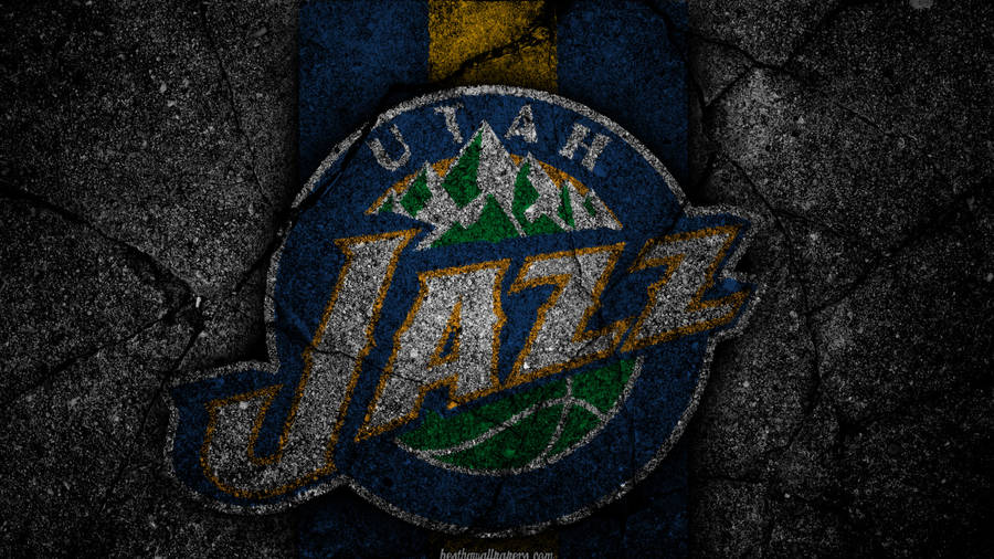 Utah Jazz On Concrete Wallpaper