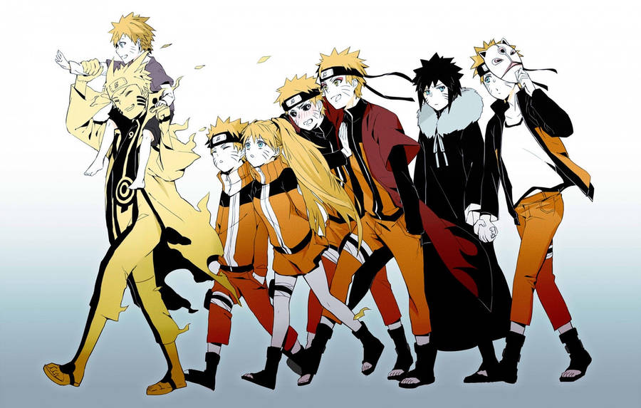 Uzumaki Clan Walking Together Wallpaper