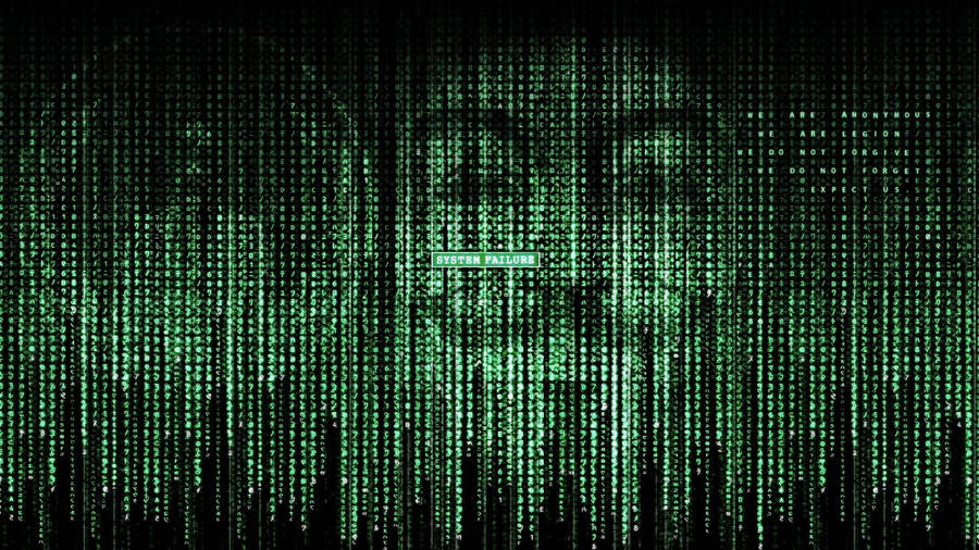 V For Vendetta Green Matrix Wallpaper