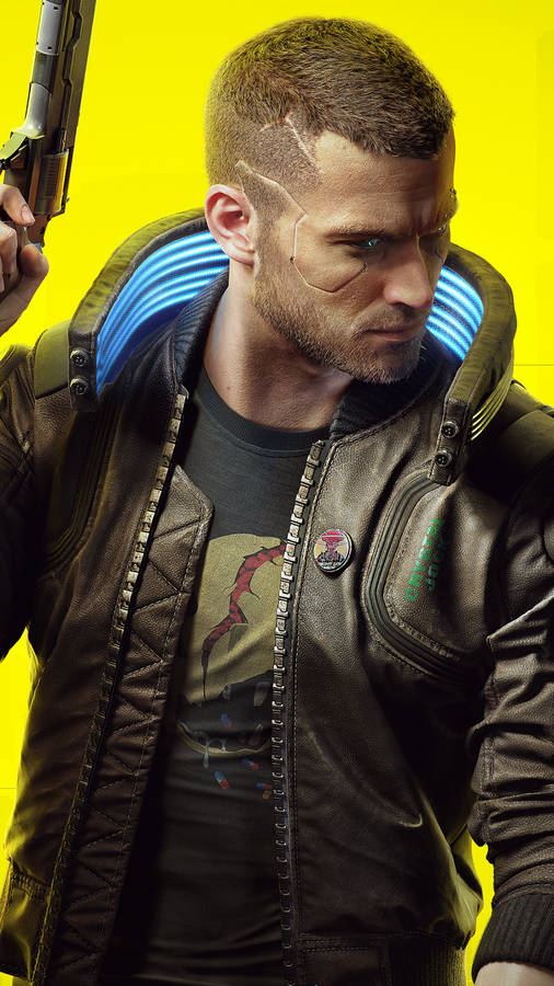 V Portrait Photo In Cyberpunk 2077 For Android Wallpaper