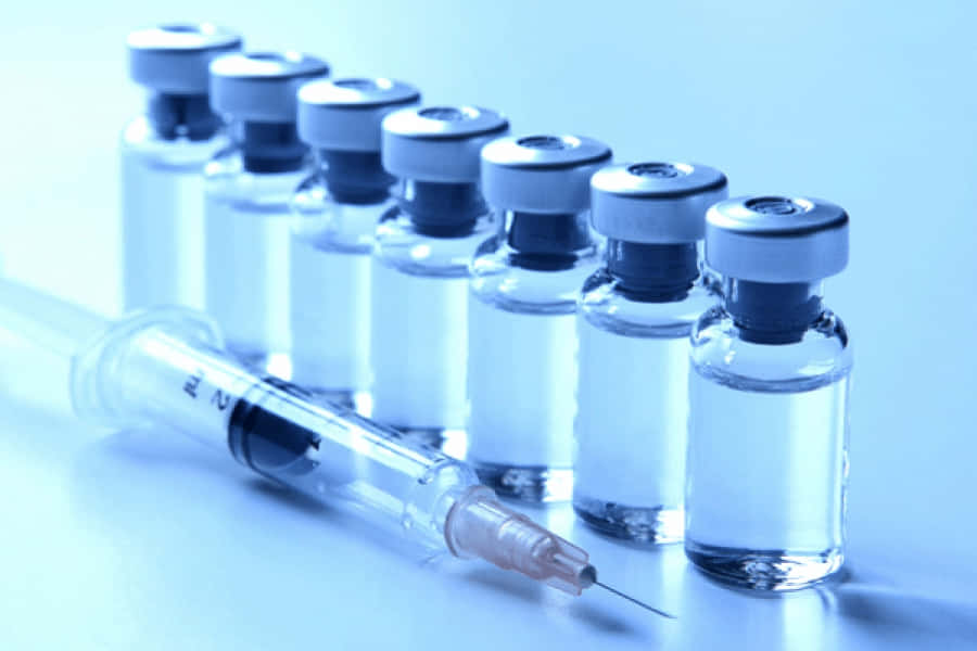 Vaccine Glass Vials Laboratory Wallpaper