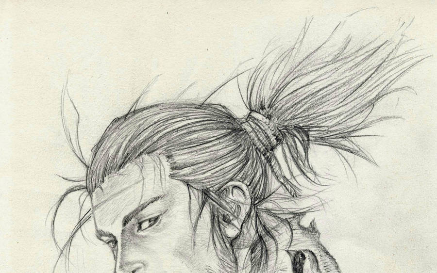 Vagabond Pencil Sketch Wallpaper