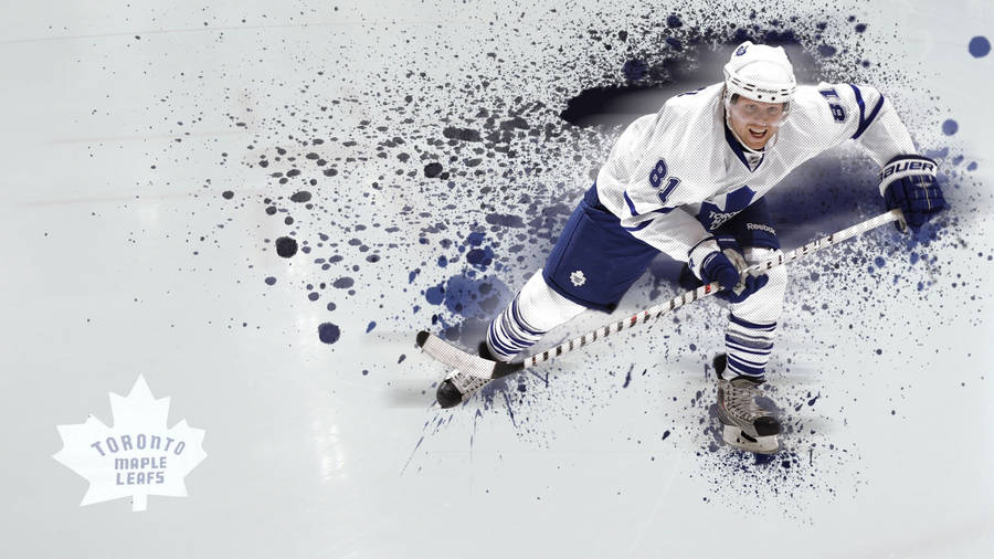 Valiant Hockey Player, Number 81, From Toronto Maple Leafs In Action. Wallpaper