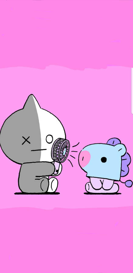 Van Bt21 And Mang Wallpaper