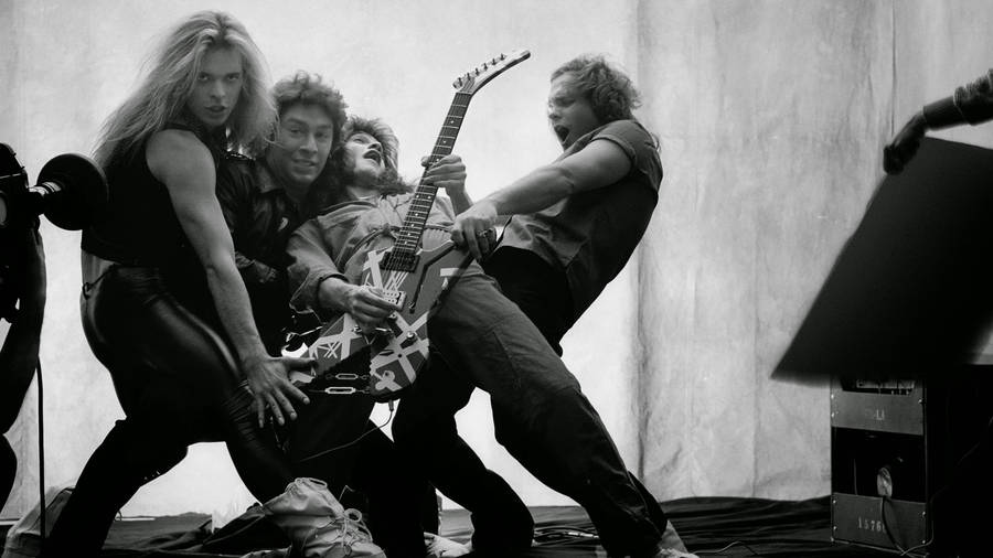 Van Halen Rock Band Black And White Wallpaper