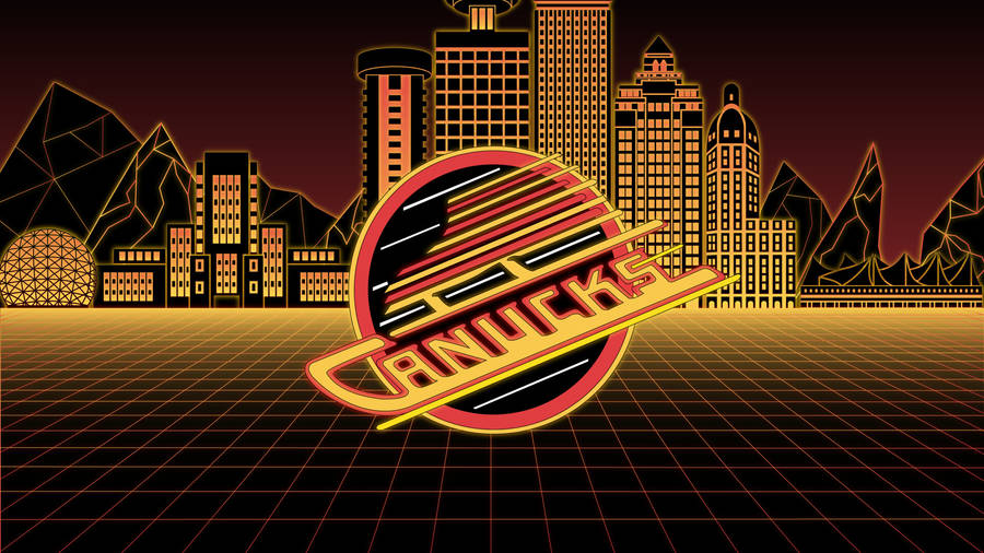 Vancouver Canucks Golden City Logo Wallpaper