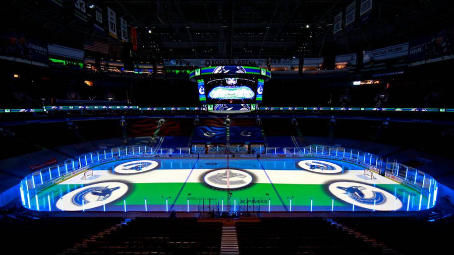 Vancouver Canucks Holographic Hockey Pitch Wallpaper