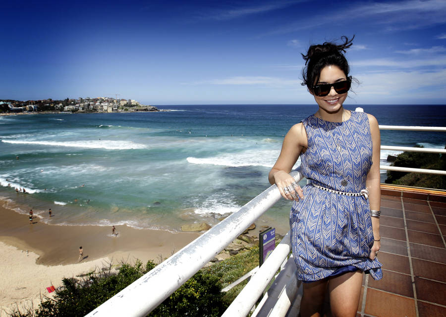 Vanessa Hudgens At A Beach House Wallpaper