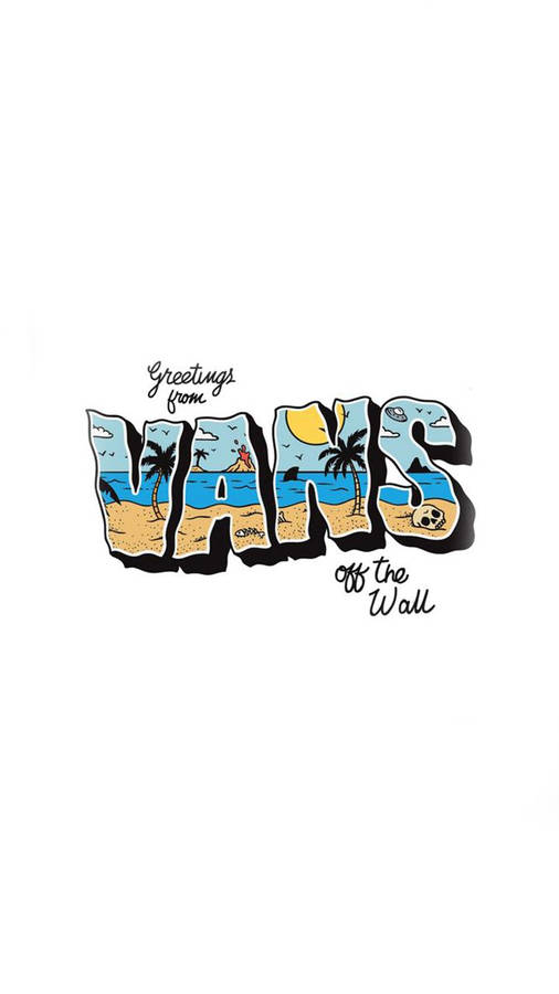 Vans Off The Wall Beach Logo Wallpaper