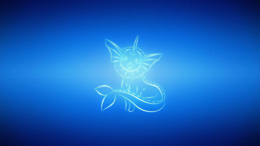 Vaporeon Neon Blue Wallpaper