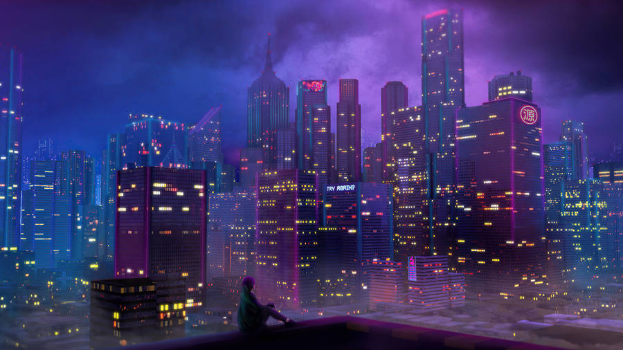 Vaporware 4k Ultra Hd City Bright Buildings Wallpaper