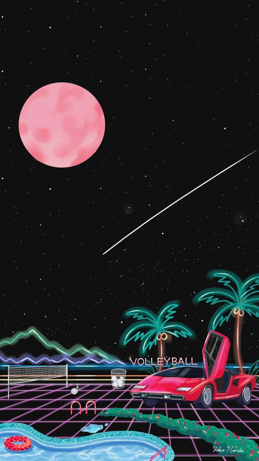 Vaporwave Retro Art Top Iphone Wallpaper