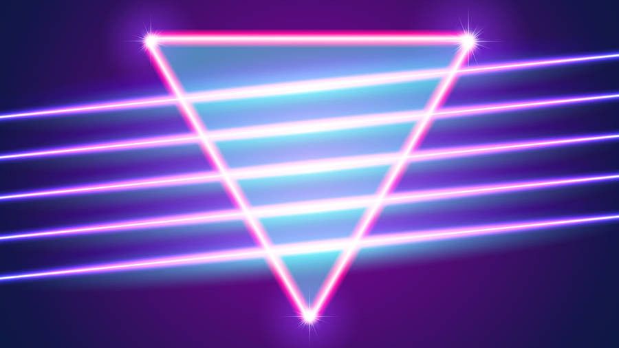 Vaporwave Triangle Aesthetic Purple Neon Computer Wallpaper