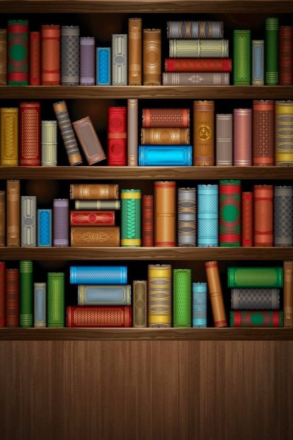 Vast Collection On A Library Bookshelf Wallpaper