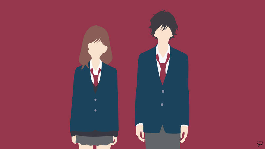 Vector Ao Haru Ride Couple Wallpaper