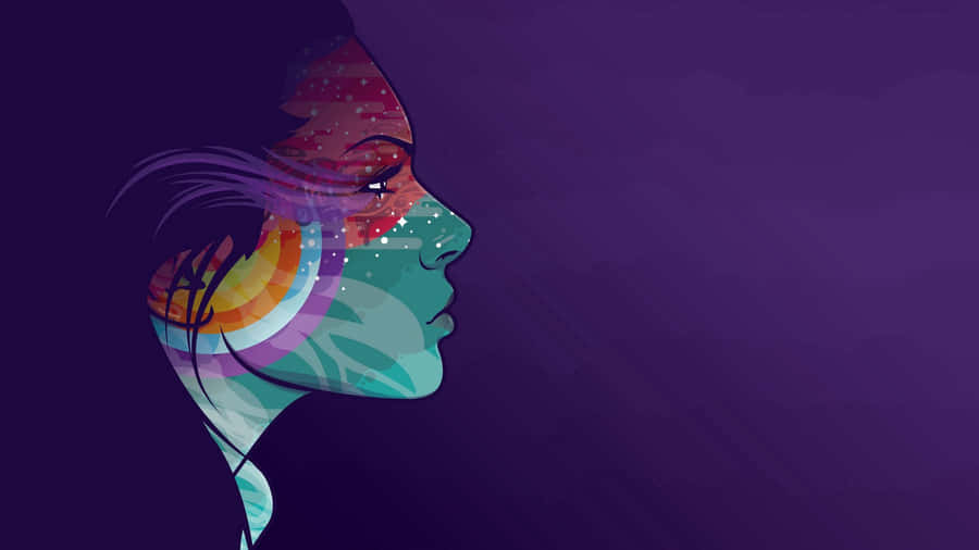 Vector Art Of A Girl Profile Wallpaper