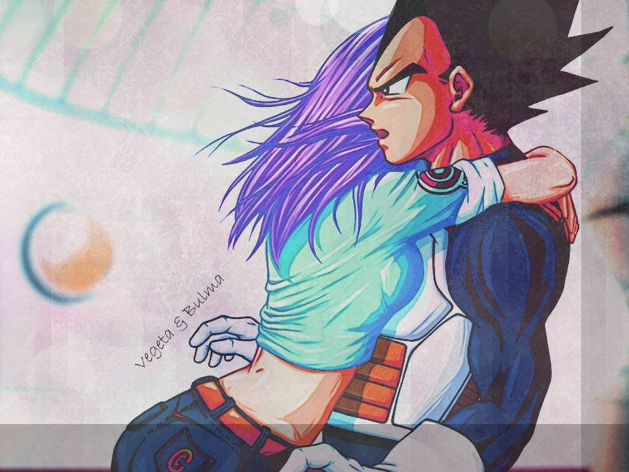 Vegeta And Bulma Fan Art Wallpaper