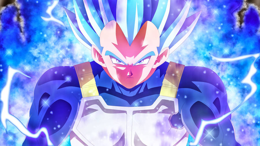 Vegeta Anime Blue Wallpaper