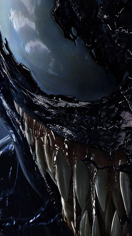 Venom Movie Shiny White Eyes Wallpaper