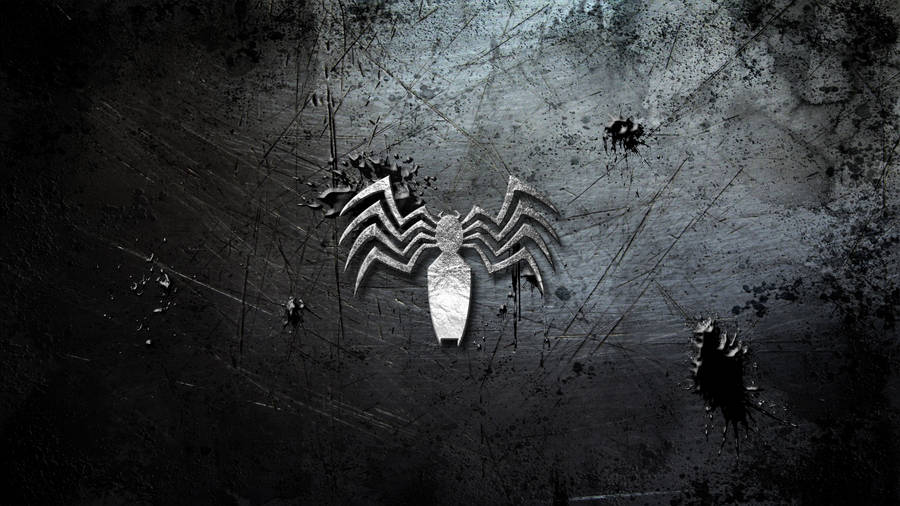 Venom Movie White Spider Logo Wallpaper