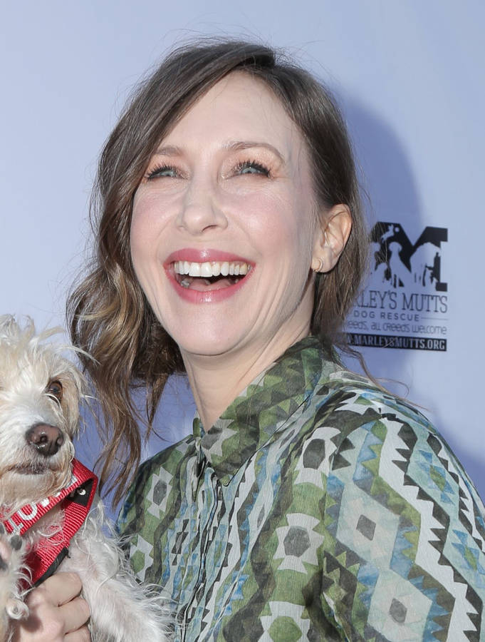 Vera Farmiga With Her Dog Wallpaper