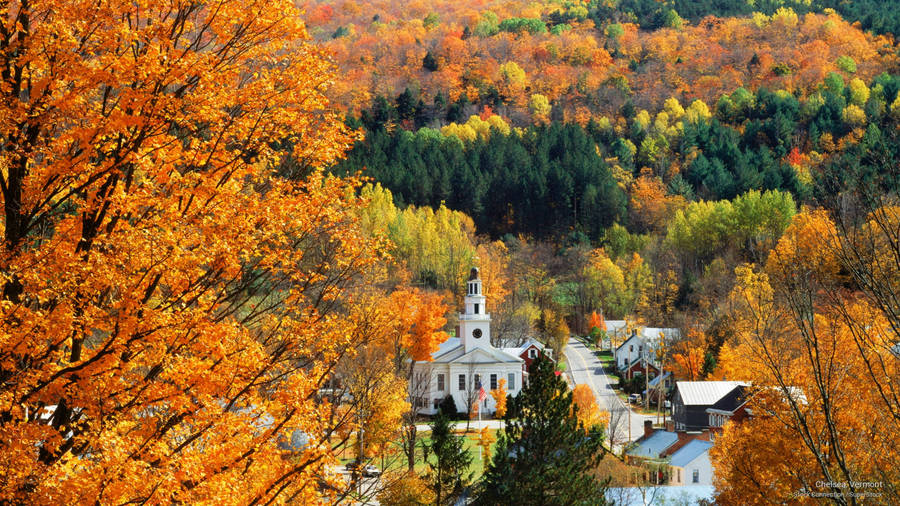 Vermont United Church Of Chelsea Wallpaper