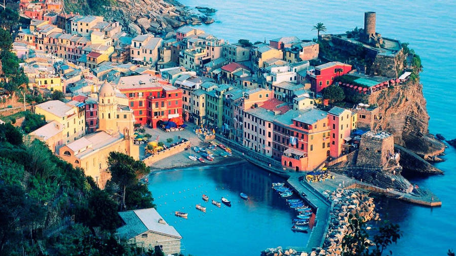 Vernazza Italy Travel Wallpaper Wallpaper