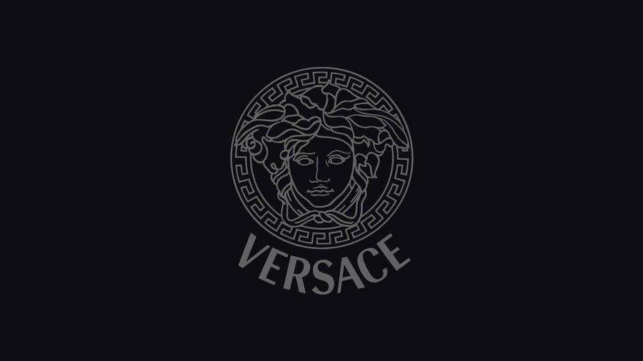 Versace White Line Logo Wallpaper