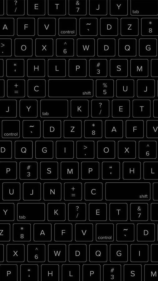 Vertical Black Keyboard Aesthetic Wallpaper