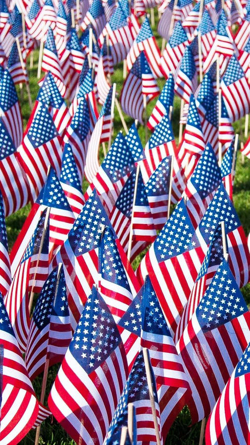 Veterans Day Small Flags Wallpaper