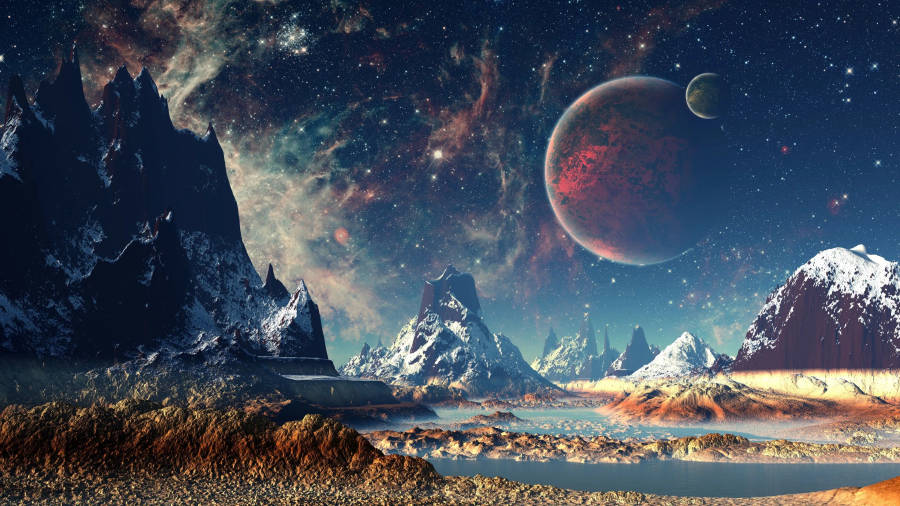 Vibey Alien Planet Wallpaper