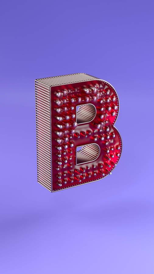 Vibrant 3d Red Letter B Wallpaper