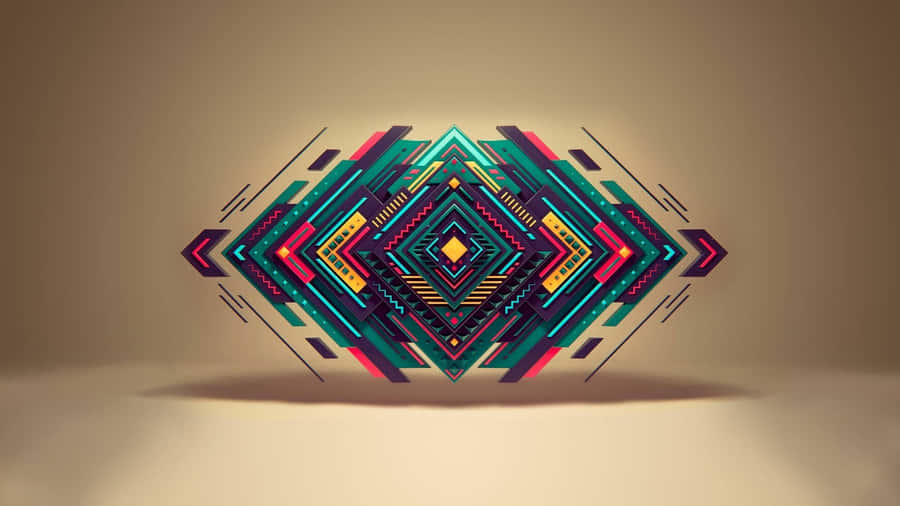 Vibrant Abstract Artwork With Minimalistic Elements Wallpaper