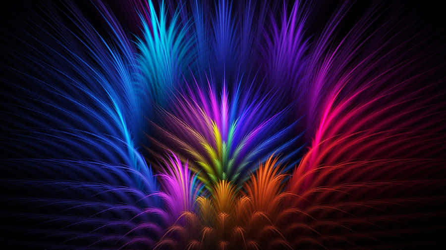 Vibrant Abstract Light Feathers Wallpaper