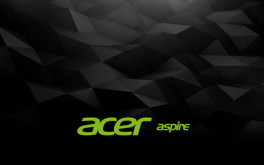 Vibrant Acer Aspire Logo In Lime Green Background Wallpaper