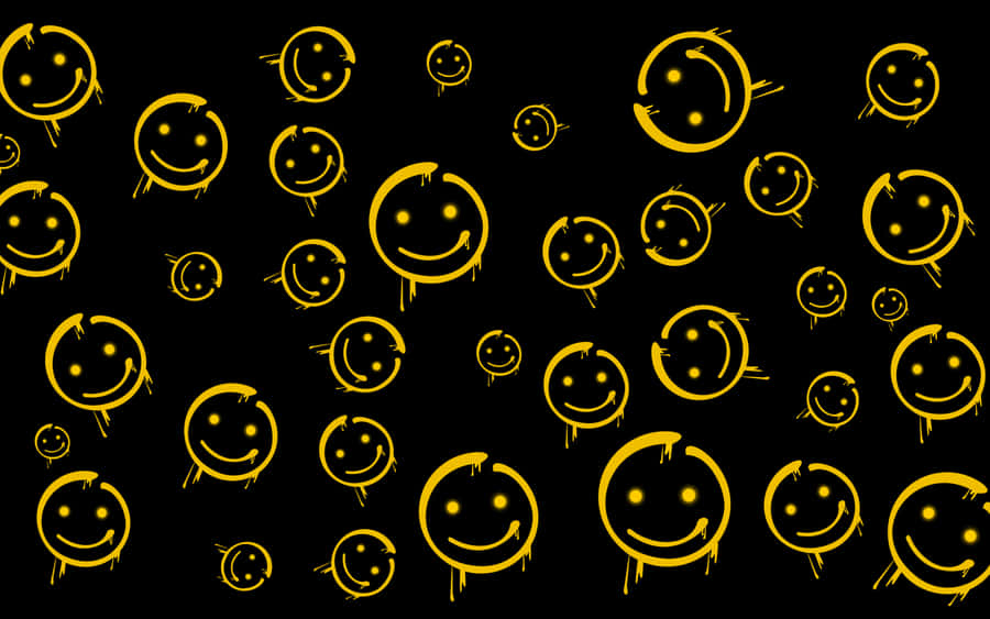 Vibrant Aesthetic Smiley Face Art Wallpaper