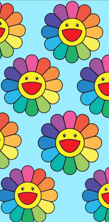 Vibrant Aesthetic Smiley Face Wallpaper Wallpaper