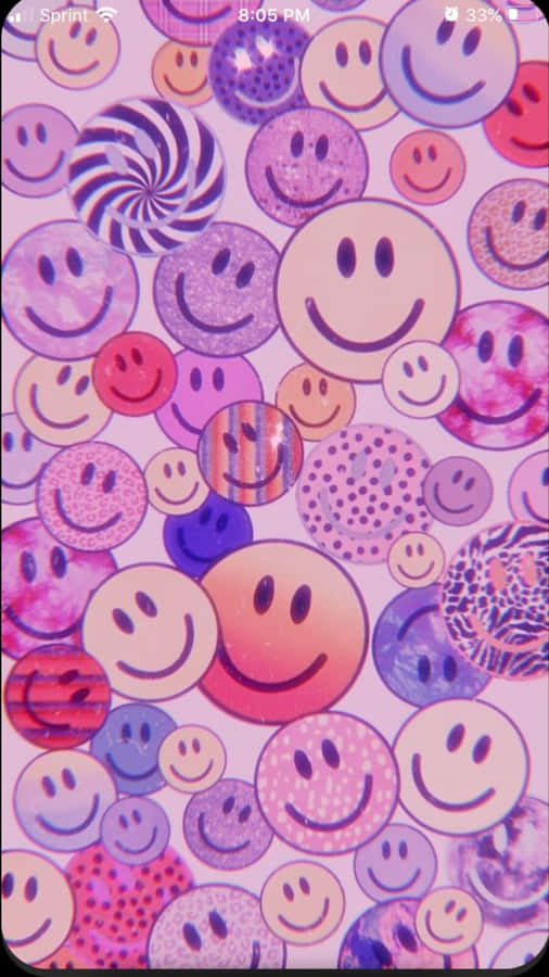 Vibrant Aesthetic Smiley Face Wallpaper Wallpaper