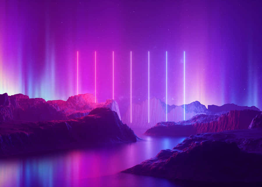 Vibrant Aurora Landscape Wallpaper