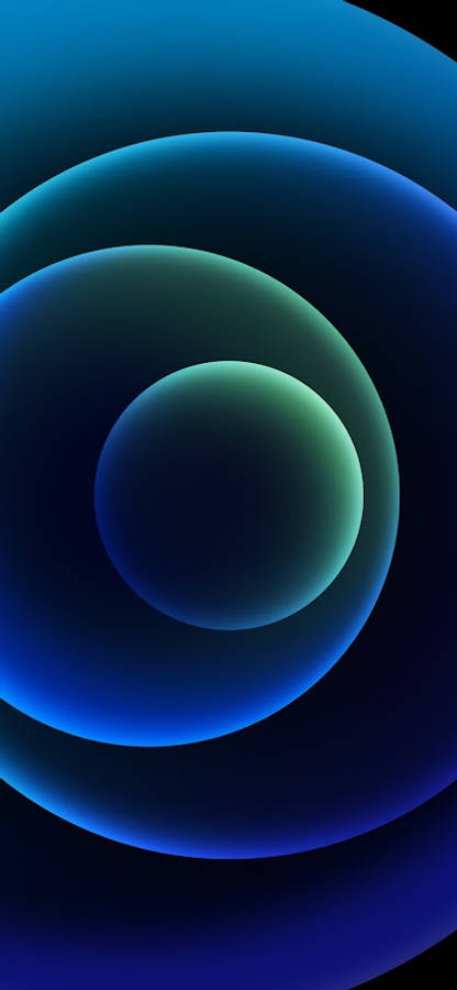 Vibrant Blue Green Ios Default Background Wallpaper