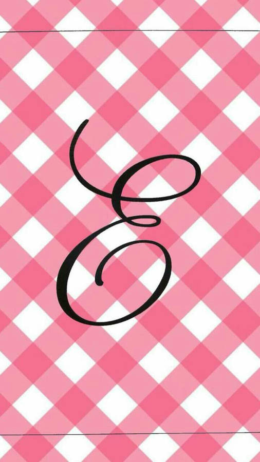 Vibrant Checkered Design Of Letter E Wallpaper