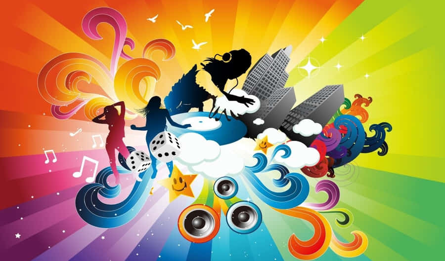 “vibrant Colors, Uplifting Sounds” Wallpaper