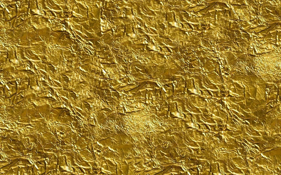 Vibrant Crushed Gold Foil Texture Wallpaper